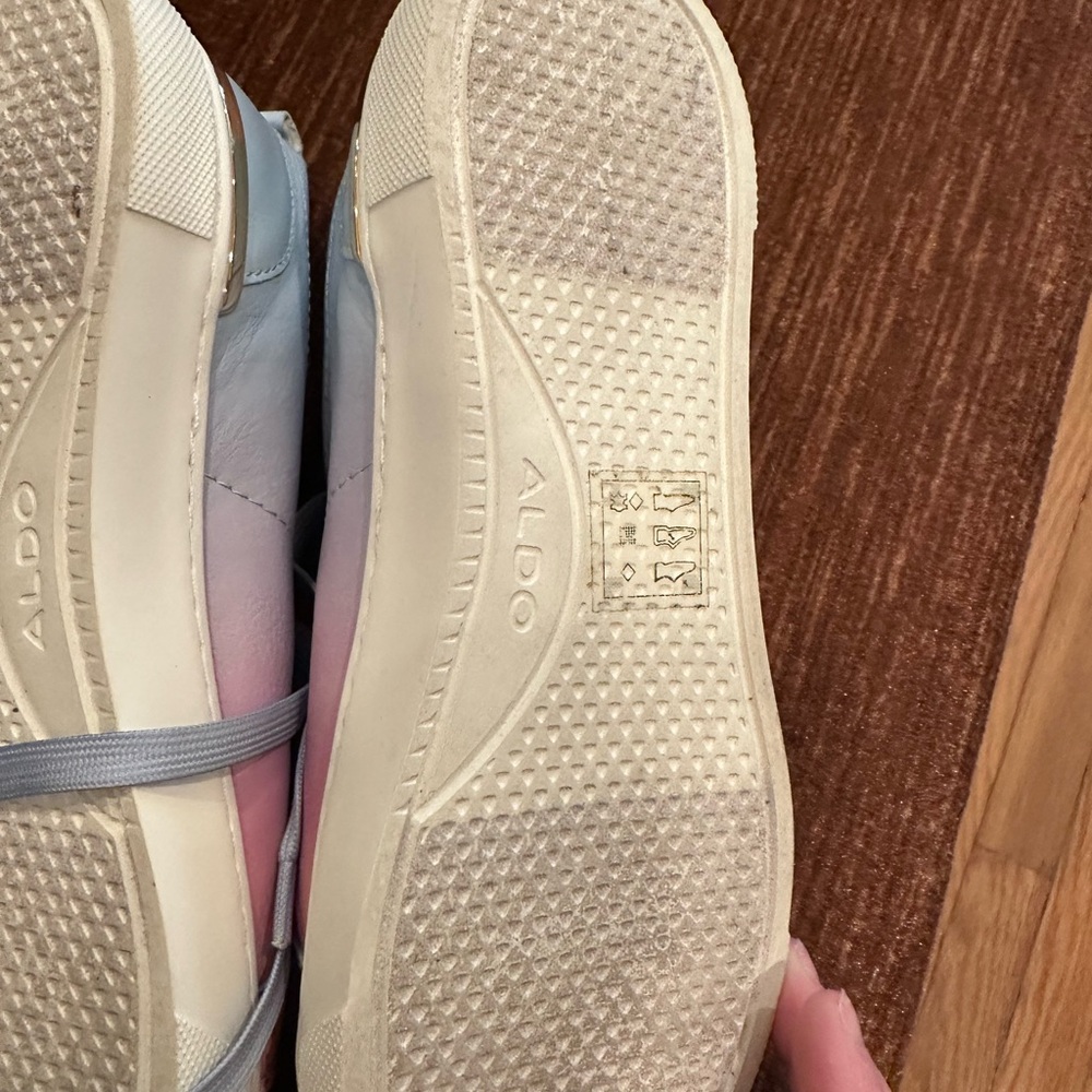Aldo Pink and Blue Gradient Sneakers - Picture 8 of 10